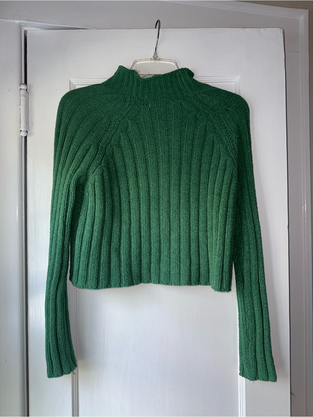 American Eagle Outfitters Forest Green Ribbed Mock Neck Sweater